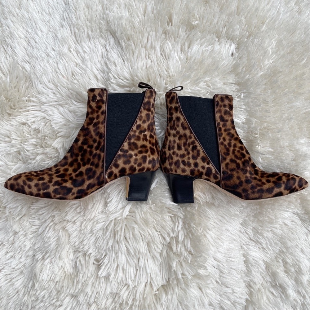 Rupert Sanderson Oscar Leopard Ankle Boots Calf Hair Size 38 - Picture 6 of 15
